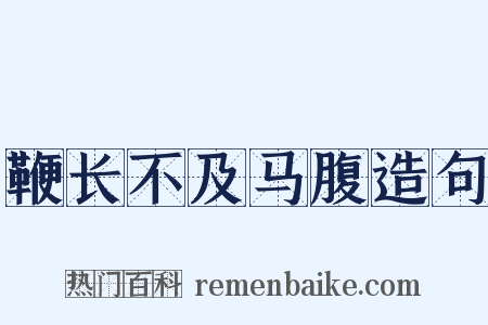 鞭长不及马腹造句是什么意思的图片